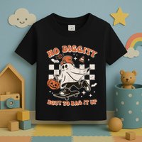 Retro Halloween Ghost No Diggity Bout To Bag It Up Toddler T-Shirt