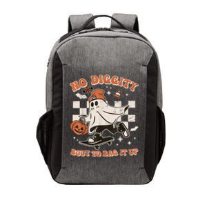 Retro Halloween Ghost No Diggity Bout To Bag It Up Vector Backpack