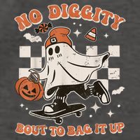 Retro Halloween Ghost No Diggity Bout To Bag It Up Vector Backpack