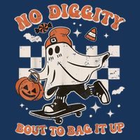 Retro Halloween Ghost No Diggity Bout To Bag It Up Infant Baby Jersey Bodysuit