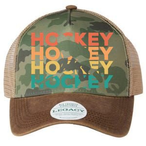 Retro Hockey Gift For Hockey Players Cute Gift Legacy Tie Dye Trucker Hat