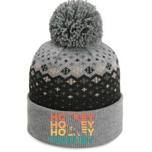 Retro Hockey Gift For Hockey Players Cute Gift The Baniff Cuffed Pom Beanie