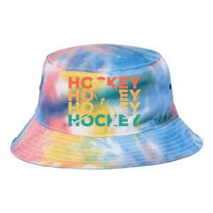 Retro Hockey Gift For Hockey Players Cute Gift Tie Dye Newport Bucket Hat