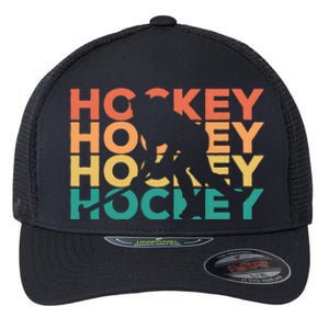 Retro Hockey Gift For Hockey Players Cute Gift Flexfit Unipanel Trucker Cap