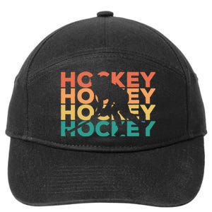 Retro Hockey Gift For Hockey Players Cute Gift 7-Panel Snapback Hat