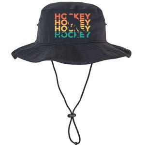 Retro Hockey Gift For Hockey Players Cute Gift Legacy Cool Fit Booney Bucket Hat