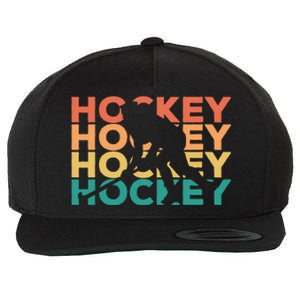 Retro Hockey Gift For Hockey Players Cute Gift Wool Snapback Cap