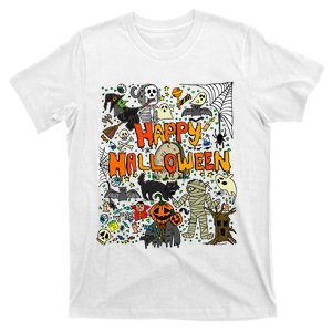 Retro Happy Halloween Scary T-Shirt