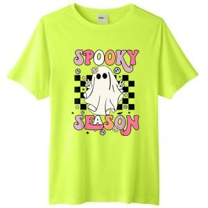 Retro Hippie Halloween Cute Ghost Spooky Season Funny Gifts Tall Fusion ChromaSoft Performance T-Shirt