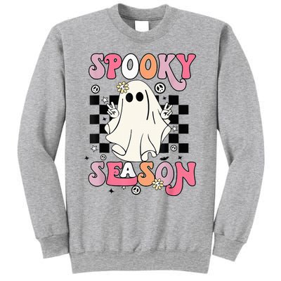 Retro Hippie Halloween Cute Ghost Spooky Season Funny Gifts Sweatshirt