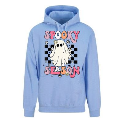 Retro Hippie Halloween Cute Ghost Spooky Season Funny Gifts Unisex Surf Hoodie