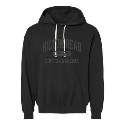 Retro Hilton Head Souvenir South Carolina Vintage Women Garment-Dyed Fleece Hoodie