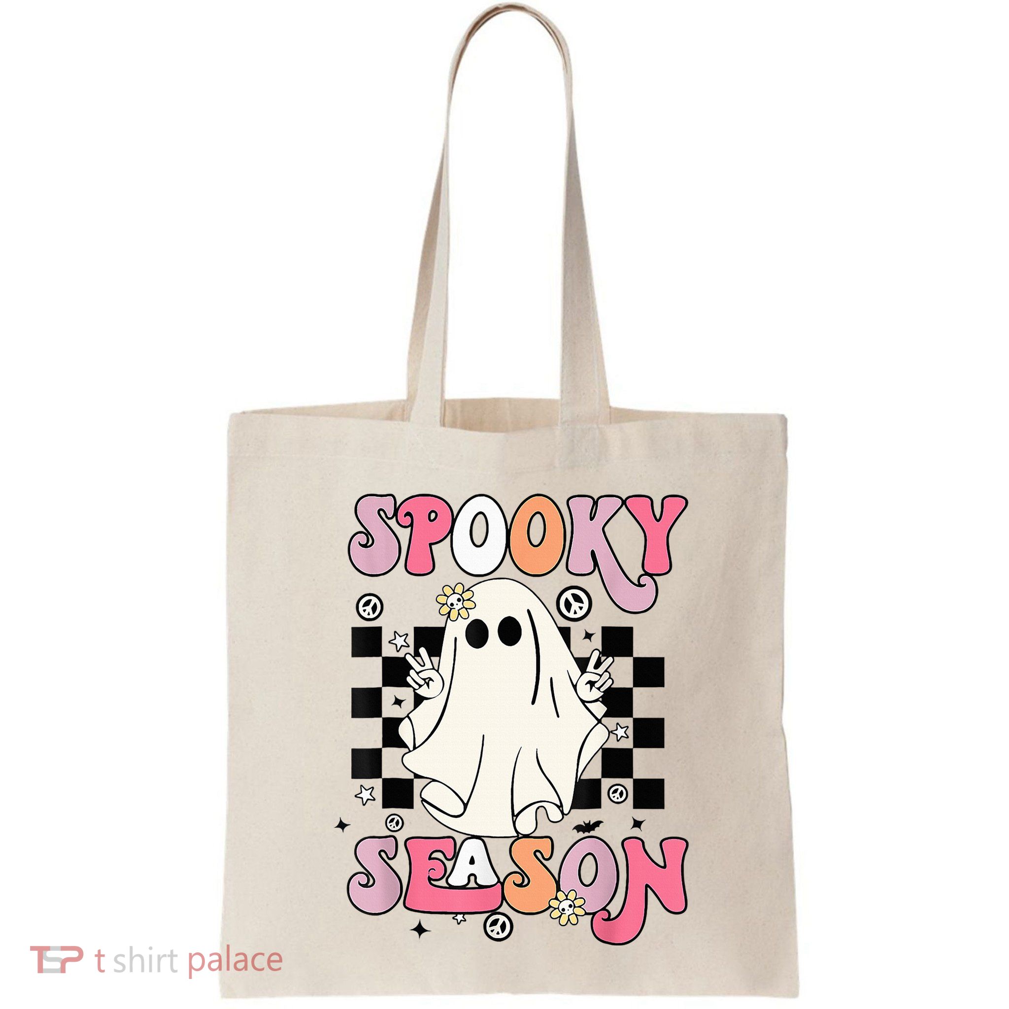 Retro Hippie Halloween Cute Ghost Spooky Season Funny Gifts Bag