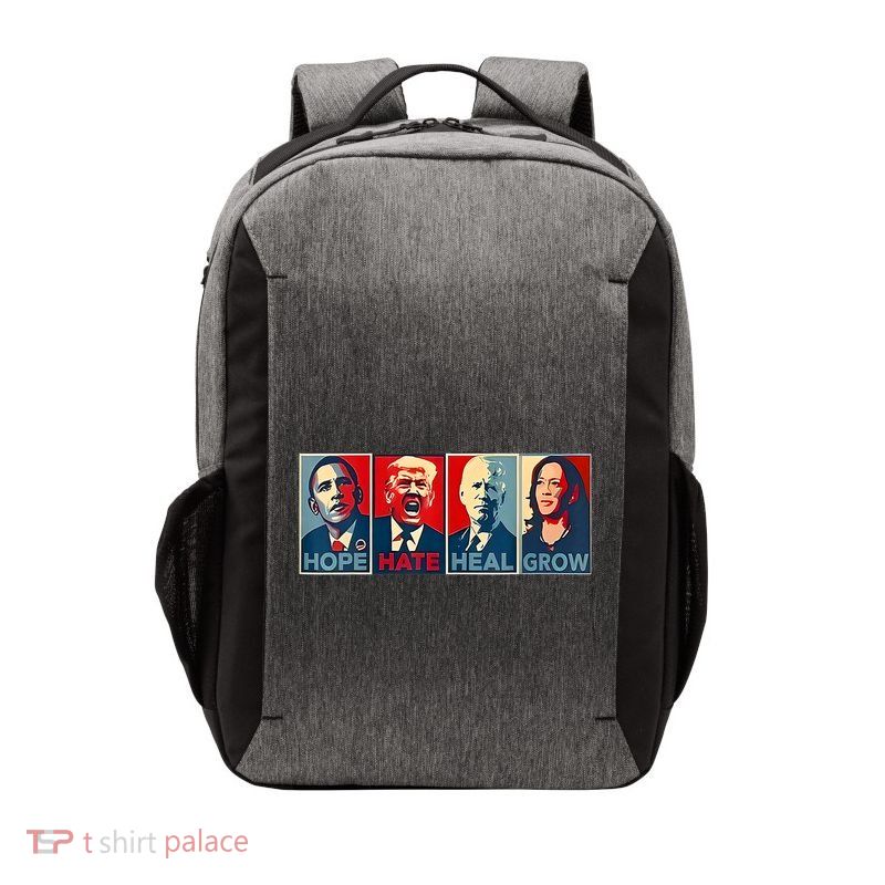 Retro Hope Hate Heal Grow Tees Hope Hate Heal Grow Vector Backpack
