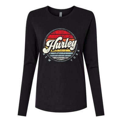 Retro Hurley Home State Cool 70s Style Sunset Womens Cotton Relaxed Long Sleeve T-Shirt