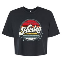 Retro Hurley Home State Cool 70s Style Sunset Bella+Canvas Jersey Crop Tee