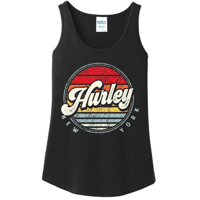 Retro Hurley Home State Cool 70s Style Sunset Ladies Essential Tank