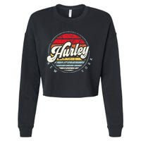 Retro Hurley Home State Cool 70s Style Sunset Cropped Pullover Crew