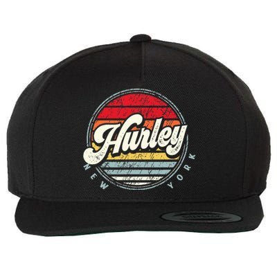 Retro Hurley Home State Cool 70s Style Sunset Wool Snapback Cap