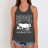 Retrontario House Hippos Women's Knotted Racerback Tank