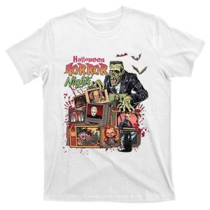 Retro Halloween Horror Night All Characters T-Shirt