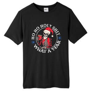 Retro Ho Ho Holy Shit What A Year Funny Skeleton Christmas  Tall Fusion ChromaSoft Performance T-Shirt