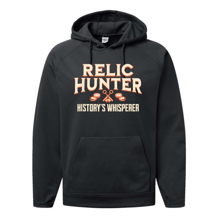 Relic Hunter HistoryS Whisperer Metal Detecting Performance Fleece Hoodie