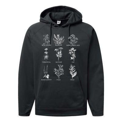 Reproductive Health Herbs Plant Lover Herbalist Performance Fleece Hoodie