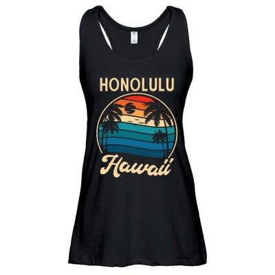 Retro Honolulu Hawaii Ladies Essential Flowy Tank