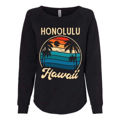 Retro Honolulu Hawaii Womens California Wash Sweatshirt