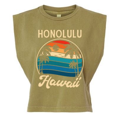 Retro Honolulu Hawaii Garment-Dyed Women's Muscle Tee