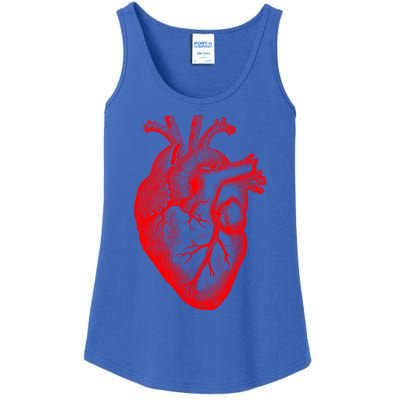 Red Hu Heart Anatomical Med Student Valentines Day Gift Ladies Essential Tank