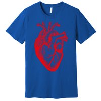 Red Hu Heart Anatomical Med Student Valentines Day Gift Premium T-Shirt