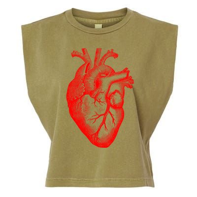 Red Hu Heart Anatomical Med Student Valentines Day Gift Garment-Dyed Women's Muscle Tee