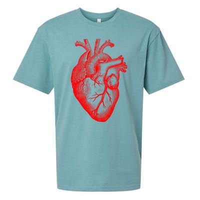 Red Hu Heart Anatomical Med Student Valentines Day Gift Sueded Cloud Jersey T-Shirt