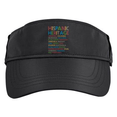 Retro Hispanic Heritage Month Countries Adult Drive Performance Visor