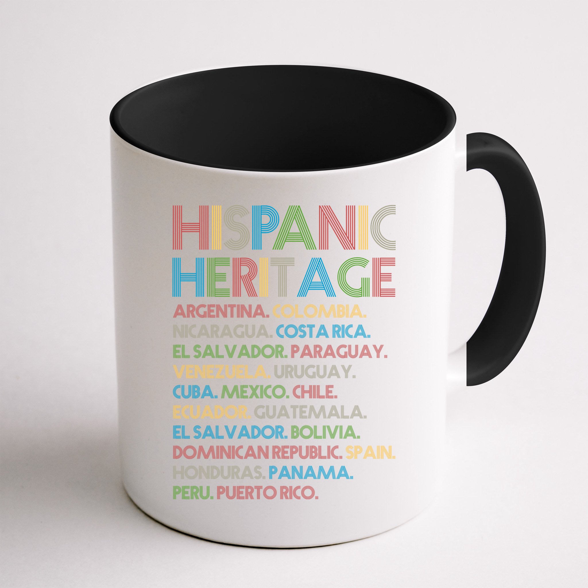 Retro Hispanic Heritage Month Countries Mug