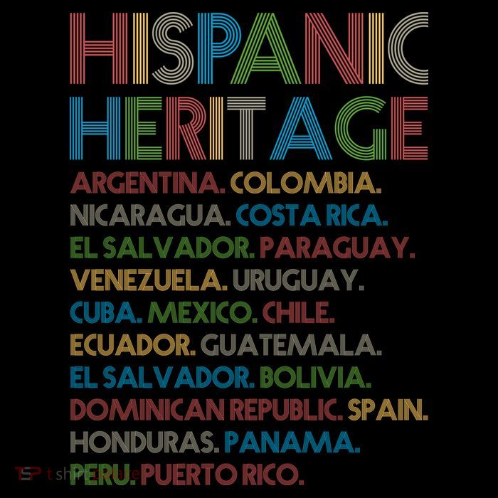 Retro Hispanic Heritage Month Countries Tank Top
