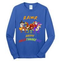 Rawr Happy Hallothanksmas Halloween Thanksgiving Christmas Gift Tall Long Sleeve T-Shirt