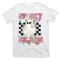 Retro Hippie Halloween Cute Ghost Spooky Season Funny Gifts T-Shirt