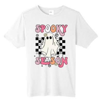 Retro Hippie Halloween Cute Ghost Spooky Season Funny Gifts Tall Fusion ChromaSoft Performance T-Shirt