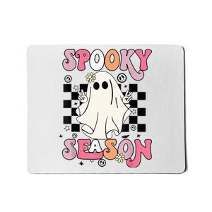 Retro Hippie Halloween Cute Ghost Spooky Season Funny Gifts Mousepad