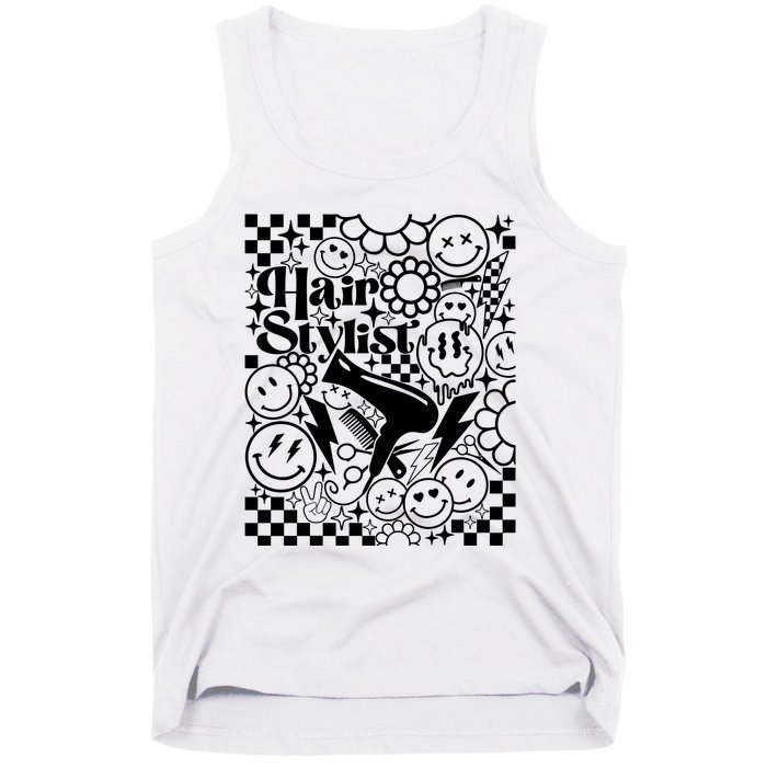 Retro Hairstylist Hair Stylist Gift Idea Trending Hairdresser Funny Tank Top