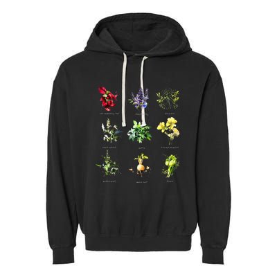 Reproductive Health Herbs Herbalist Plant Lover Garment-Dyed Fleece Hoodie