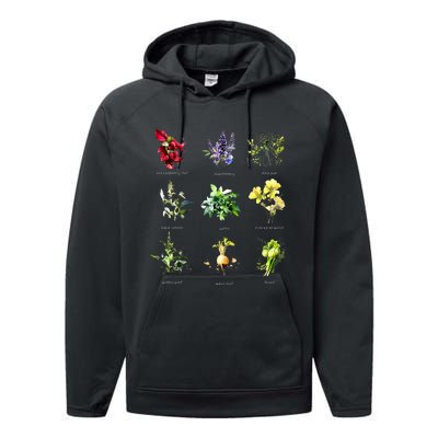 Reproductive Health Herbs Herbalist Plant Lover Performance Fleece Hoodie