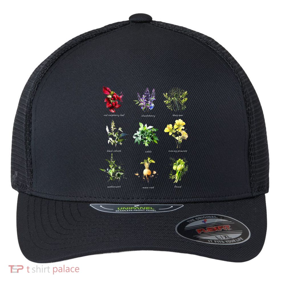 Reproductive Health Herbs Herbalist Plant Lover Flexfit Unipanel Trucker Cap