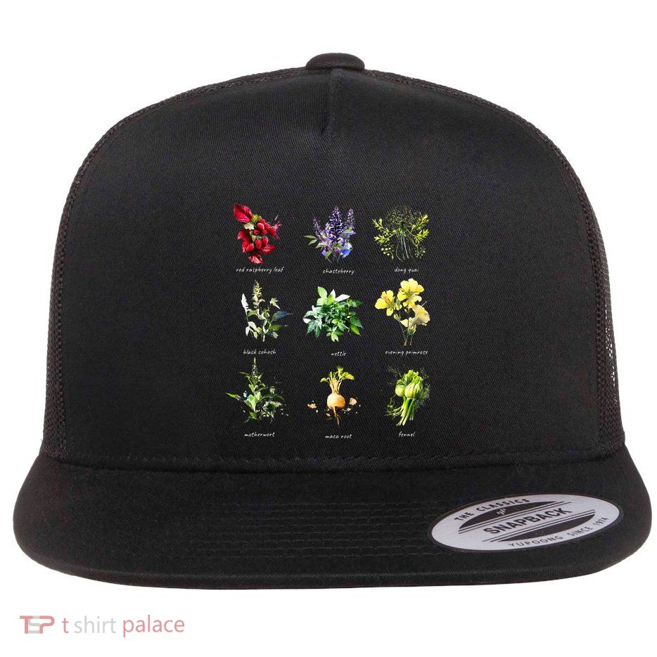 Reproductive Health Herbs Herbalist Plant Lover Flat Bill Trucker Hat