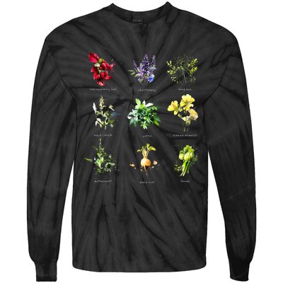 Reproductive Health Herbs Herbalist Plant Lover Tie-Dye Long Sleeve Shirt