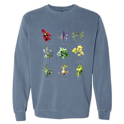 Reproductive Health Herbs Herbalist Plant Lover Garment-Dyed Sweatshirt