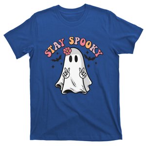 Retro Hippie Halloween Cute Ghost Stay Spooky Gift T-Shirt